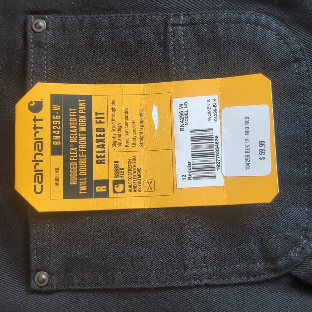 Carhartt Rugged flex Double Front Black 12R - Picture 2 of 11